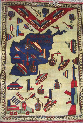 Illustration for article titled These Traditional-Style Afghani Rugs Were Inspired By Modern Warfare